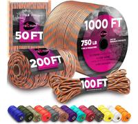 TECEUM Paracord Type IV 750 lb Hunting Season - 30 m - 4mm - 100% Nylon Strong Tactical MIL-SPEC Parachute Cord - Survival Rope Emergency 11 Strands Core EDC Camping Hiking Military Gear (100ft) 150a
