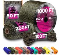 TECEUM Paracord Type IV 750 lb Veteran - 30 m - 4mm - 100% Nylon Strong Tactical MIL-SPEC Parachute Cord - Survival Rope Emergency 11 Strands Core Camping Hiking Military Gear(100ft) 303a