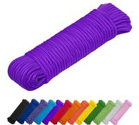 TECEUM Rope - 27.5M x 6mm (1/4 Inch) - Indigo - Strong All-Purpose Utility Rope - Camping, Crafting, Flag Pole, Indoor & Outdoor - Polypropylene Nylon Poly Lightweight Diamond Braided Cord