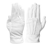 Tecfinty White Gloves,White Cotton Gloves-1 Pair Multipurpose Gloves For Wedding Dress Handling,Jewelry Inspection,Painting Protection & Halloween Costume-Unisex Gloves For Men&Women