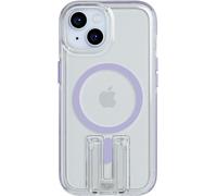 Tech 21 Evo Crystal Kick case for iPhone 15 - Compatible with MagSafe - Kickstand - Impact Protection Case - Lilac