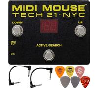 Tech 21 MM1 MIDI Mouse Bundle with 2 Patch Cables and 6 Dunlop Picks