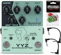 Tech 21 YYZ Geddy Lee Signature SansAmp YYZ Pedal Bundle with 2 MXR Patch Cables and Dunlop Pick Pack
