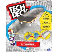 Tech Deck DIY Concrete Ramp Playset - 14oz Reusable Concrete, Moulds Included, Enjoi Fingerboard Included, Build & Rebuild Custom Obstacles