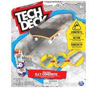 Tech Deck DIY Concrete Ramp Playset - 14oz Reusable Concrete, Moulds Included, Enjoi Fingerboard Included, Build & Rebuild Custom Obstacles