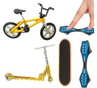 Tech Deck Finger Scooter, Tailwhip Finger BMX, 4 Pcs Mini Finger Sports Gear, Portable for Indoor & Outdoor Use