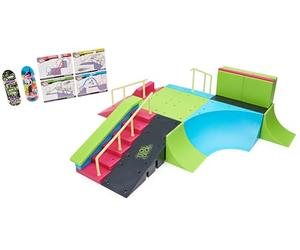Tech Deck, Neon Mega Park X-Connect Creator, Glow-In-The-Dark Customisable Ramp Set with Two Fingerboards, Kids’ Toy for Boys and Girls Ages 6 and up