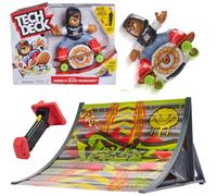 Tech Deck Shred N' Blast Sk8board, Motorised Finger Skateboard Toy with Rider and Ramp for Fast Tricks and High Jumps, Kids Toys for Boys and Girls Ages 6 and Up