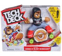 Tech Deck Shred N' Blast Sk8board, Motorised Finger Skateboard Toy with Rider and Ramp for Fast Tricks and High Jumps, Kids Toys for Boys and Girls Ages 6 and Up