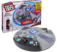TEcH DEcK, Shredline 360 Motorized Skate Park, X-connect creator, customizable and Buildable Turntable Ramp Set with Exclusive Fingerboard, Kids Toy