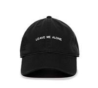 Tech Design Leave Me Alone Baseball Cap Embroidered Cotton Adjustable Dad Hat, Black, One size