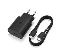 Tech-Fan © 25W USB-C Charger with Type-C to Type-C Cable 1m, Fast Charging, Compatible with Samsung Galaxy A57/A56/A55/A54/A53/A52s/A52/A37/A36/A35/A34/A33/A27/A26/A25/A24/A23/A17/A17/A17/A11 6/a15