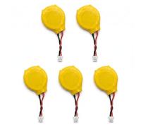 Tech-Fan CR2032 Lithium 3V Battery, Pack of 5, CMOS RTC BIOS, 2 Pin Connector, Compatible with Lenovo ThinkPad R40, R40e, R50, R50e, R50p, R51, R51e, R52, R60, R60e, R61, R61i, R400, R500 Series