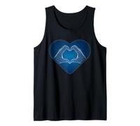 Tech Gift, AI Heart Hands on Blue Heart Tank Top