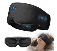 Tech Gift Bluetooth Sleep Headphones: 3D Contoured Blackout Detachable Eye Mask with Bluetooth 5.4 Wireless Music Sleeping Ear Muffs - HD Speaker & Eyelash Free - Ideal for Travel Nap Sleep Aid Gift