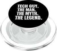 Tech Guy The Man The Myth The Legend Funny IT Support PopSockets PopGrip for MagSafe