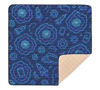 Tech Innovation Leopard Print Large Stylish Baby Gym & Activity Mat for Floor Portable Kicking Mat for Babies Infants Toddlers, 50'' x 50''