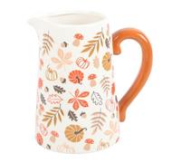 Tech Island Flower Vase, Ceramic Flower Jug, Pitcher Vases for Flower, Garden Ornaments, for Real, Artificial Flower, for Mother's Day, Birthdays Room décor (Leaves and Pumpkins)