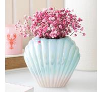 Tech Island Flower Vase, Ceramic Vase Iridescent Shell Pitcher Vases for Flower, Garden Ornaments, for Real, Artificial Flower, for Mother's Day, Birthdays Room décor