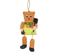 Tech Island Fun Terracotta Pot Man Gnome Style Shelf Sitting Figurine Hanging Ornament Tree Décor With A Twine Loop Terracotta Suitable For Garden Outdoor And Indoor Decor