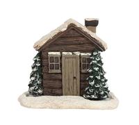 Tech Island Incense Holder, Cone Burner, Incense Burner Ceramic Gingerbread House, Aromatherapy Diffuser, Essential Cone Diffusers For Home, Room Décor (Log Cabin)