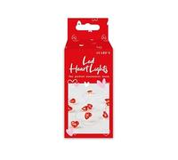 Tech Island LED Heart String Lights, 12 Red Hearts, 124 cm Length, Battery Operated, Indoor Decorative Lighting