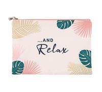 Tech Island Makeup Bag, Cosmetic Bag, Make up Organizer Storage, Toiletries Pouch, Hand Bag with Zipper, Mother Day, Christmas Bag(Relax)