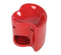 Tech Island Oil Burner, Red Heart Ceramic Tea Light Burner Fragrance Lamp Wax Melts Warmer Aromatherapy Essential Oil for Diffusers for Home Decor Christmas