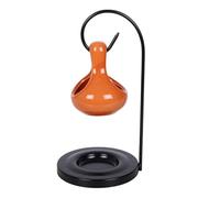 TECH ISLAND Oil Burner, Teardrop Hanging Ceramic Cauldron Wax Melt Essential Oil Burner Fragrance Scented Melter Aromatherapy Tear Drop Oil Warmer Fall Spring (Orange)