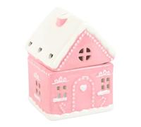 Tech Island Wax Burner, Ceramic Gingerbread House Oil Burne, Wax Melt Burners, Wax Melts, Aromatherapy Diffuser, Oil Diffuser, Essential Oil For Diffusers For Home Decor, Room Décor (Pink)