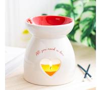 Tech Island Wax Burner, Ceramic Heart Wax Melt Burners, Wax Melts, Aromatherapy Diffuser, Oil Diffuser, Essential Oil for Diffusers for Home Decor, Air Fresheners, Room Décor