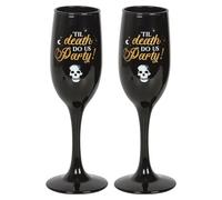 Tech Island Wine Glasses, Set of 2 Drink Glass Clear Crystal Effect Ideal for Sassy, Party, Cocktails, Whiskey Champagne, Wedding & Anniversary, Helloween Gift