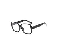 TECH-LINE-DIRECT 2023 Oversize Eyeglasses Unisex Square Glasses - Black Frames Clear lens