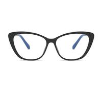 TECH-LINE-DIRECT FASHION ACCESSORIES Black Colour Cat Eye Stylish Glasses Frames Women Plastic Eyewear 2024 (Black Frame + Clear Lens)
