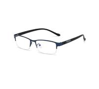 TECH-LINE-DIRECT FASHION ACCESSORIES Blue Light Blocking Glasses Eyeglasses Rectangle Frame UK Men/Women (Blue Frame + Clear Lens)