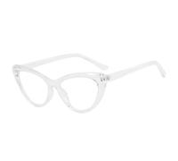 TECH-LINE-DIRECT FASHION ACCESSORIES Cat Eye Gaming Glasses Blue Light Blocking Computer Smart Phone Eyewear Gamer Anti UV (Clear Frame + Clear Lens)