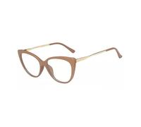 TECH-LINE-DIRECT FASHION ACCESSORIES Frame Super Popular Cat Eye Computer Glasses Anti Blue Light Optical Frames For Women (Khaki Frame + Clear Lens)