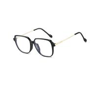 TECH-LINE-DIRECT FASHION ACCESSORIES Oversized Anti Blue Light Computer Glasses for Men & Women, UV400, Clear Lens for Eye Protection (Black Frame + Clear Lens)