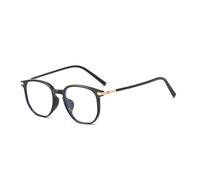 TECH-LINE-DIRECT FASHION ACCESSORIES Round Anti Blue Light Blocking Glasses Unisex | Stylish Blue Light Filter Eyewear [Black/Gold Frame]