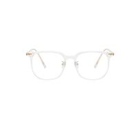 TECH-LINE-DIRECT FASHION ACCESSORIES Round Computer Glasses with Blue Light Filter - Clear Lens Eyewear for Office & Home Use, UV400 Eye Protection (Clear Frame + Clear Lens)