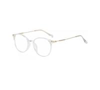 TECH-LINE-DIRECT FASHION ACCESSORIES Round Glasses Retro Metal Frame Clear Lens Vintage Glasses for Men Women (Clear)