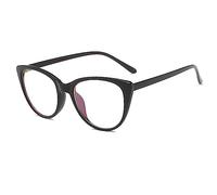 TECH-LINE-DIRECT FASHION ACCESSORIES Women Spectacle frame Cat Eye Glasses clear lens Optical Eyeglasses New Eyewear (Black Frame + Clear Lens)