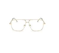 TECH-LINE-DIRECT Vintage 2019 Gold Metal Frame Eyeglasses Mens Womens Sun glasses Retro Square Optical Lens Eyewear Nerd Clear Lens Glasses