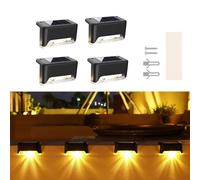 TECH LOGO ELECTRONICS Step Lights Waterproof LED Solar Power Outdoor Fence Light for Deck Stair Railing, Outside Lighting for Wall Garden Backyard Patio Balcony Decor (4)