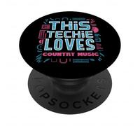 Tech Lover Country Music Geeky Western Programmer Life PopSockets Adhesive PopGrip