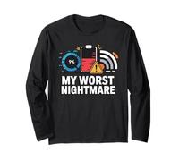 Tech My Worst Nightmare Low Battery WiFi Icon Long Sleeve T-Shirt