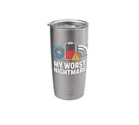 Tech My Worst Nightmare Low Battery WiFi Icon Stainless Steel Insulated Tumbler