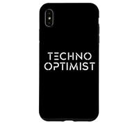 Tech Optimism Funny Positive Good Future Scifi AI Bot Fan Case for iPhone XS Max