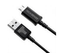 TECH SENSE Micro USB Cable USB A to Micro Charge Cable Android Charger Data Sync Cable For Galaxy S7 Edge S6, S5, J7, LG, Kindle, Xbox, PS4, Tablets (2M) (Black)