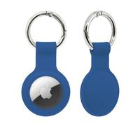 Tech Sense Silicone Case for AirTag - AirTag Holder with Keyring, Scratch-Resistant and Anti-Lost AirTag Keyring for Keys, Bags, Luggage, Pet Collars (Blue)
